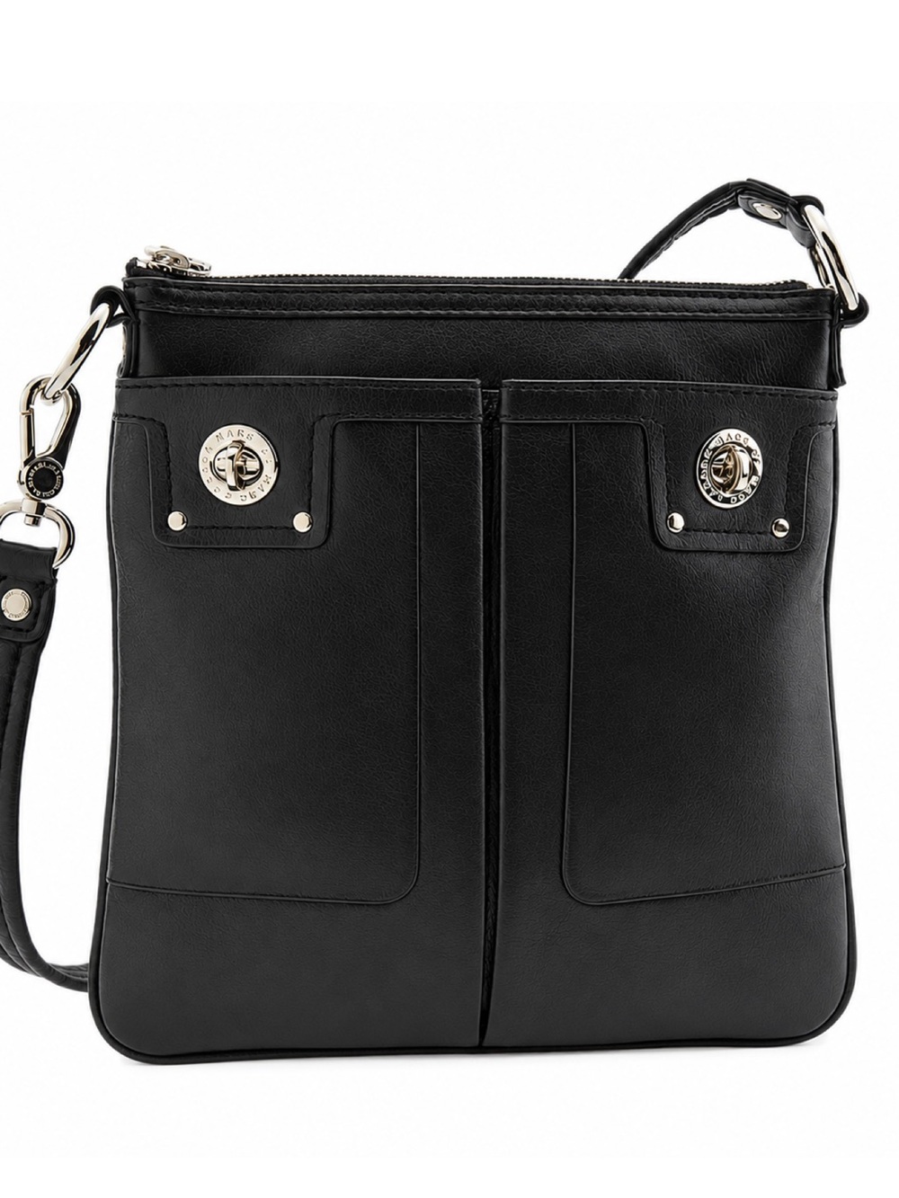 Marc Jacobs “Percy” black leather crossbody bag